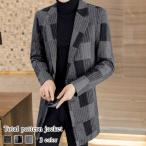 チェスターコートメンズ総柄ジャケッ...