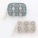 【送料無料／クリックポスト対応】ビーズ刺繍スクエアポーチ インド刺繍 化粧ポーチ かわいい プレゼント ギフト 送料無料 メーカー直送