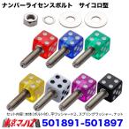 501891-501897　ナンバーライセンスボルト　サイコロ型　2個　ポスト投函　3S  送料無料