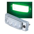 トラック用品　LED４ 超ミニフラットマーカー　グリーン12v
