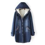  Denim пальто боа имеется длинный боа пальто зима внешний боа обратная сторона боа толстый зимний костюм джинсовый жакет жакет tops взрослый теплый 