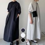 マキシワンピース レディース 春夏  五分袖 ロングワンピース  フレアワンピース ゆったり 体型カバー 大きいサイズ 20代30代 40代 50代