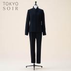 ショッピング喪服 喪服 レディース ブラックフォーマル 東京ソワール ３点セット パンツ 婦人スーツ 礼服 黒 女性 ウォッシャブル 洗える ボウタイ シンプル 50代 60代 7408100
