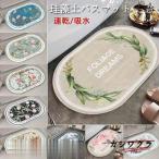 珪藻土 珪藻土バスマット バスマット 楕円 Lサイズ マット 足拭きマット 足ふきマット お風呂マット 水切りマット 吸水 速乾 抗菌 おしゃれ 足快バスマット