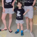 親子ペアルック 親子ペア パンツ 短パン ボトムス ハーフパンツ 親子お揃い 兄弟 お揃い 春夏 パパ ママ キッズ 子供服 レディース メンズ カジュアル 親子服