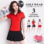  Golf одежда верх и низ в комплекте Golf One-piece рубашка женский A линия надеты .. лето ko-te вентиляция . пот короткий рукав красивый .40 плата 50 плата осень ko-te