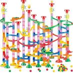 Tebrcon 218個 ビーズコースター 知育玩具 スロープ ルーピング セット 子供 組み立 ブロック DIY 積み木 男の子 女の子 誕生日のプ