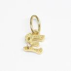 K18 18金 ダイヤ付きイニシャルペンダントヘッド (イニシャルE) ダイヤ0.01ct