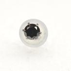 プラチナ ブラックダイヤ 片耳 BD0.1ct 3mm (宅急便送料無料!)