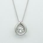 プラチナ Pt900 揺れる ダンシングストーン ダイヤモンドネックレス ドロップ 0.1ct