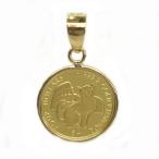 2016 Mother's Love Coin  キャット micio&amp;micia（ミーチョとミーチャ）×エリザベス女王 1/30オンス（純金）　コイン　K18枠付きペンダントトップ
