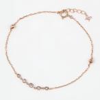 ブレスレット K10PG ダイヤ0.1ct 15cm+3cm 約0.79g