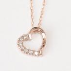 ショッピングハート K10ＰG ダイヤモンドネックレス　オープンハート　