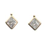 Yahoo! Yahoo!ショッピング(ヤフー ショッピング)Ｋ10　キュービック　ピアス　6mm×8mm