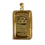 【あすつく対応】24金　純金 インゴット INGOT [日本マテリアル　純金 インゴット 100g]ゴールドバー+専用ペンダント枠(シルバー925)