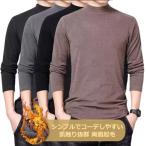 2枚セット!カットソー タートルネック ヒートテック Tシャツ メンズ ハイネック 冬 ストレッチ スリム 大きいサイズ ロングTシャツ 両面起毛