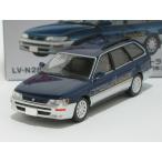 トヨタ カローラワゴン Lツーリング オプション装着車(青/銀)96年式 LV-N287a【トミーテック社1/64ミニカー】【トミカの時】