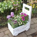 木製カート型プランター国産