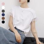 レディースファッションTシャツ 半袖 フレンチスリーブ レディース 袖切り替え シアー クルーネック カットソー 体型カバー キレイめ ゆったり