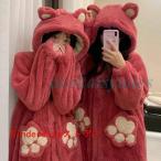 ショッピング着ぐるみ ルームウェア 着ぐるみ パジャマ レディース 大人用 動物 クマ 冬 もこもこ ルームウェア 秋 ワンピース 寝巻き ガウン 怪獣 コスプレ クリスマス 前開き 着る毛