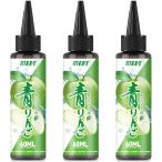 電子タバコ VAPE リキッド グリーンアップル メンソール配合 60ml×3=180ml 大容量 リキッド ニードルボルト付き ニコチンなし タールなし 爆煙 ベイプ MEET