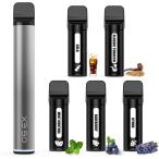 電子タバコ VAPE 使い捨て POD交換式電子タバコ 5POD入り 約12500回使用可能 大容量 持ち運び シーシャ 水蒸気たばこ 爆煙 ベイプ 禁煙 ニコチンなし O5EX KINOE