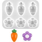 シリコンモールド オリジナルモールド レジン液用 人参・花型 UVレジン用モールド モールド 装飾ペンダント アクセサリー ハンドメイド DIY手芸用品 人気 AOZORA