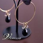 Yahoo! Yahoo!ショッピング(ヤフー ショッピング)Verossa 天然石！ブラックカーネリアン使用！フープピアス！Lh-27