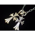 Yahoo! Yahoo!ショッピング(ヤフー ショッピング)ダブルクロスネックレス/ゴールド＆シルバー・ペンダント・Cross・十字架・ツインクロス