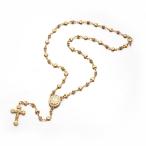 Yahoo! Yahoo!ショッピング(ヤフー ショッピング)ステンレスジュエリー ロザリオネックレス ステンレスネックレストップ：30x17x2mm 48cmチェーン 十字架 ステンレス クロス ペンダント ゴールド