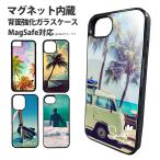 スマホケース 背面ガラス iPhone 17 iPhone 16e SE 第3世代 バンパーケース 強化ガラス MagSafe SE 第2世代 アイフォン デザイン サマーラブ 海 夏 おしゃれ