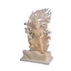 木彫仏像 鳥枢沙摩明王立像(ウスサマ)5.0寸桧木 ひのき 送料無料(受注生産)