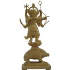 仏像/摩利支天6寸桧木(騎猪像)木製品 木彫(受注生産)
