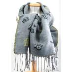 ミニオンズ ストール ジャガード 房付き ジャガードストール ブラック グレー 秋冬 女性 レディース ウィメンズ プレゼント ギフト 贈り物