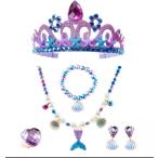  ребенок Princess лента-ободок колье рука колесо кольцо серьги 5 пункт мелкие вещи комплект человек рыба . Ariel украшение развлечение украшение костюм ювелирные изделия Kids жемчуг 