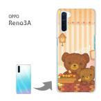 OPPO Reno3A オッポ リノ3A ハードケース デザイン くま（B）/reno3a-M736