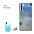 爆買 OPPO Reno3A オッポ リノ3A ハードケース デザイン 夏・シンプル・海(ブルー)/reno3a-pc-new0162