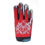 フルフィンガーキッズグローブ 秋冬用 子供のため 暖かい通気性のサイクリング屋外スポーツ手袋 5本指 (赤)
