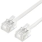 ta rose TARO'S modular cable 15m telephone line / telephone code Flat 6 ultimate 4 core white eko simple package CMJ-F15
