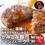 ショッピングハンバーグ かみこみ豚・豚ハンバーグギフト７個入 瓶タレ１本付き/肉の五日市［冷凍発送］