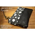[ сумка ] TS-015 Denim черный точка полька-дот рисунок цепь имеется сумка пенал смартфон кейс карман салфетка inserting ручная работа 