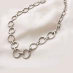 大きいサイズ レディース アクセサリー ネックレス チェーン リング ニッケルフリー ロング 冬コーデ 春 夏 秋 冬 F マットシルバー シルバー 銀 大きめサイズ