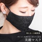 Yahoo! Yahoo!ショッピング(ヤフー ショッピング)大きいサイズ レディース レディス マスク コットン 洗える 布 レース 刺繍 花柄 予防 咳 花粉症 黄砂 綿 小顔 柄 秋コーデ F フリー ブラック 黒 秋 夏 春 冬