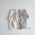 子供服 ベビー服 赤ちゃん 上下セット 綿麻 リネン 春夏服 パジャマ 部屋着 可愛い クマ柄 男の子 女の子 孫 キッズ セットアップ ルームウェア
