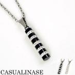 ネックレス メンズ アクセサリー プレート ステンレス クリスタルガラス ペンダント 男性用 紳士用