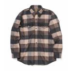 Green clothing зеленый механизм закрывания WOOL FLANNEL SHIRTS шерсть фланель рубашка Brown Block[ сноуборд ][ лыжи ][ snow s Koo to]