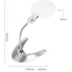 送料無料　卓上型ルーペ　ＬＥＤ　拡大鏡　見やすい倍率　２．５倍　小窓6倍付