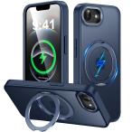 iPhone 16e 用 ケース Magsafe対応 ワイヤレス充電 360°回転スタンド 縦横両対応 Gunwon スマホケース いPhone 1