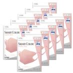 超快適マスク 【まとめ買い】 スマートカラー スフレピンク 風邪・花粉用 不織布マスク ふつうサイズ 70枚(7枚×10個) オールシーズン カラー