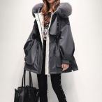レディース モッズコート 裏起毛　毛皮コート レディース ファーコート　ボアコート　ボアジャケット レディースコート ミリタリーコート　防寒着 秋冬 暖かい